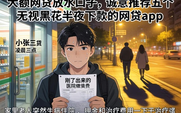 大额网贷放水口子，诚意推荐五个无视黑花半夜下款的网贷app