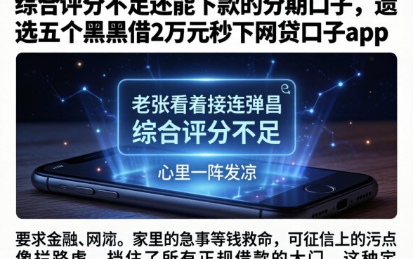 综合评分不足还能下款的分期口子，遴选五个黑户借2万元秒下网贷口子app