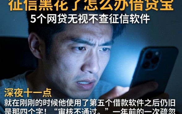 征信黑花了怎么办借贷宝,细致阐述5个网贷无视不查征信软件