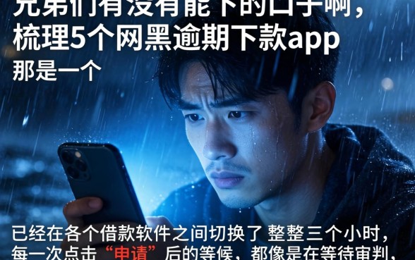 兄弟们有没有能下的口子啊，梳理5个网黑逾期下款app