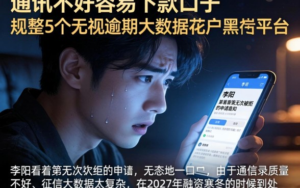 通讯不好容易下款的口子，规整5个无视逾期大数据花户黑户平台