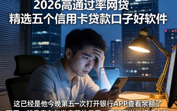 2026高通过率网贷，精选五个信用卡贷款口子好软件