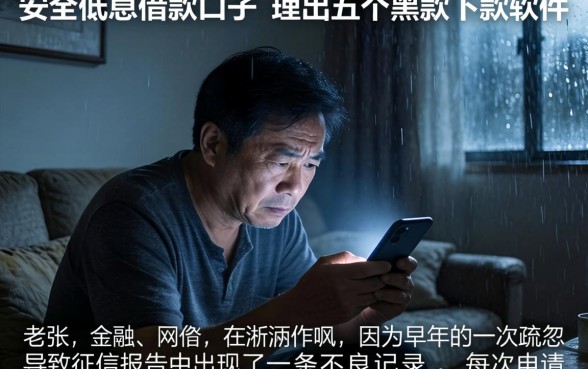 安全低息借款口子，理出五个黑户下款软件