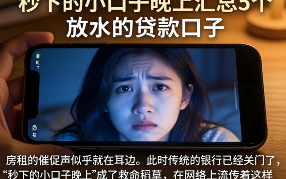 秒下的小口子晚上，汇总5个放水的贷款口子