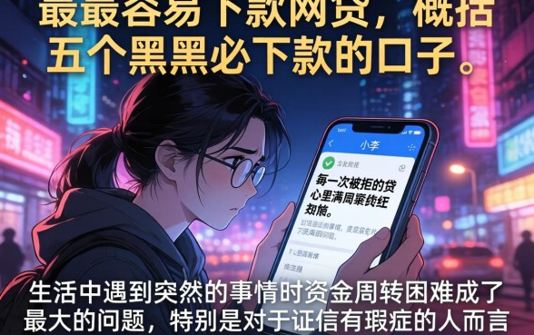 最最容易下款的网贷，概括五个黑户必下款的口子