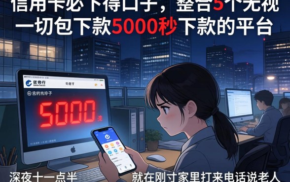 信用卡必下得口子，整合5个无视一切包下款5000秒下款的平台