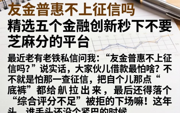 友金普惠不上征信吗，精选五个金融创新秒下不要芝麻分的平台