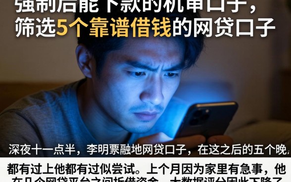 强制后能下款的机审口子，筛选5个靠谱借钱的网贷口子