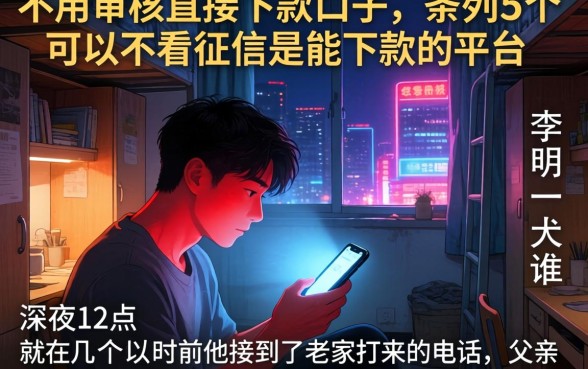 不用审核直接下款的口子，条列5个可以不看征信就能下款的平台