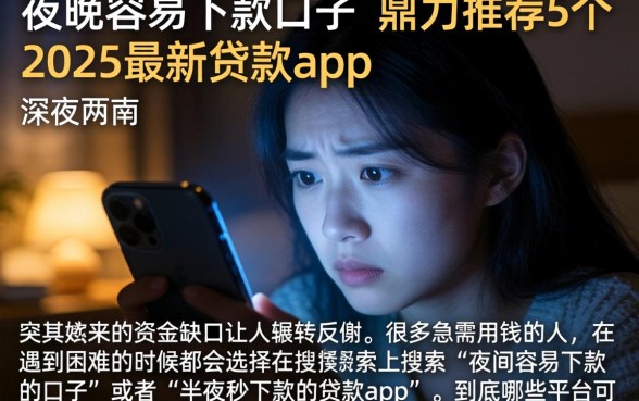 夜间容易下款的口子，鼎力推荐5个2025最新贷款app