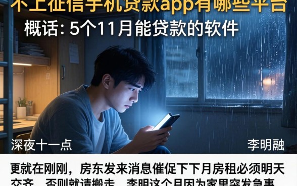 不上征信的手机贷款app有哪些平台，概括5个11月能贷款的软件