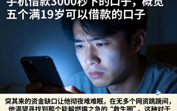 手机借款3000秒下的口子，概览五个满19岁可以借款的口子