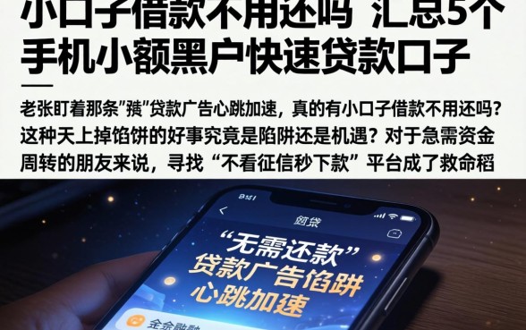 小口子借款不用还吗，汇总5个手机小额黑户快速贷款口子