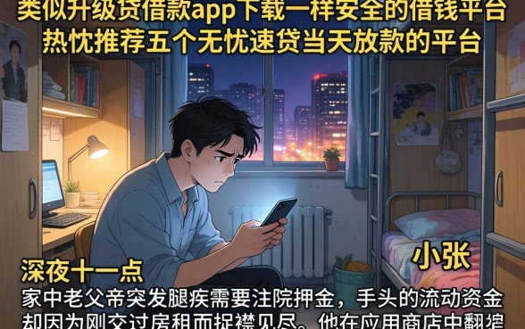 类似升级贷借款app下载一样安全的借钱平台，热忱推荐五个无忧速借当天放款的平台