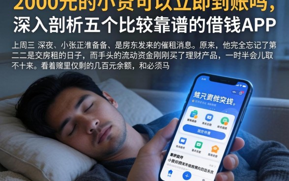 2000元的小贷可以立即到账吗,深入剖析五个比较靠谱的借钱app