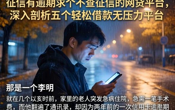 征信有逾期求个不查征信的网贷平台，深入剖析五个轻松借款无压力平台