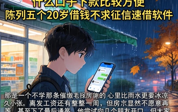 什么口子下款比较方便，陈列五个20岁借钱不求征信速借软件