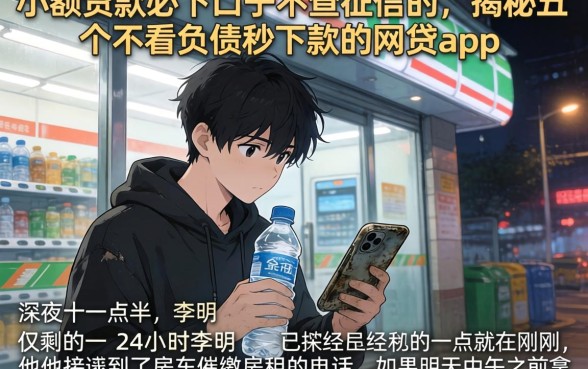 小额贷款必下口子不查征信的，揭秘五个不看负债秒下款的网贷app