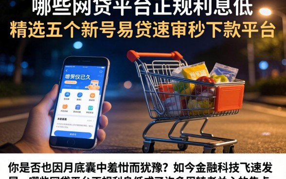 哪些网贷平台正规利息低，精选五个新号易贷速审秒下款平台