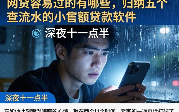 网贷容易过的有哪些，归纳五个不查流水的小额度贷款软件