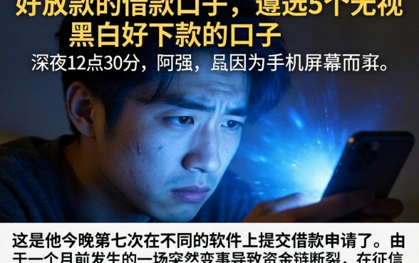 好放款的借款口子，遴选5个无视黑白好下款的口子