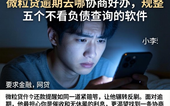 微粒贷逾期去哪协商好办，规整五个不看负债查询的软件