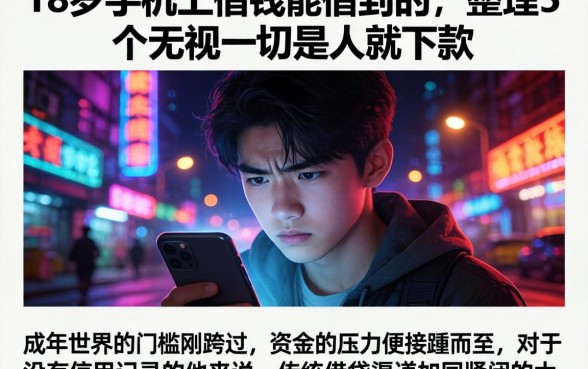 18岁手机上借钱能借到的，整理5个无视一切是人就下款