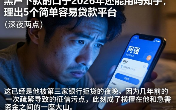 黑户下款的口子2026年还能用吗知乎，理出5个简单容易贷款平台