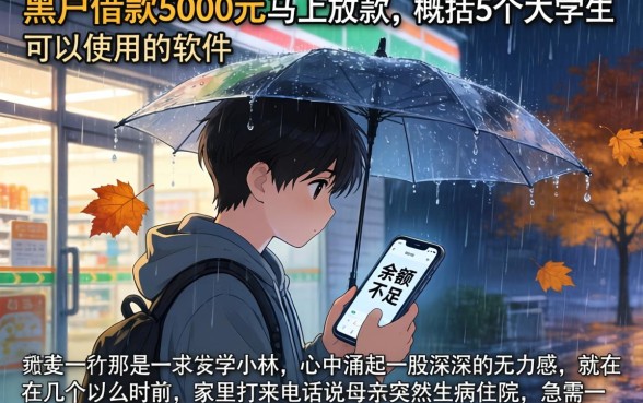 黑户借款5000元马上放款，概括5个大学生可以使用的软件