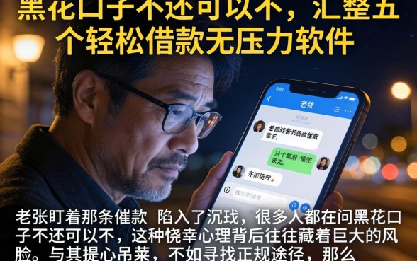 黑花口子不还可以不，汇整五个轻松借款无压力软件