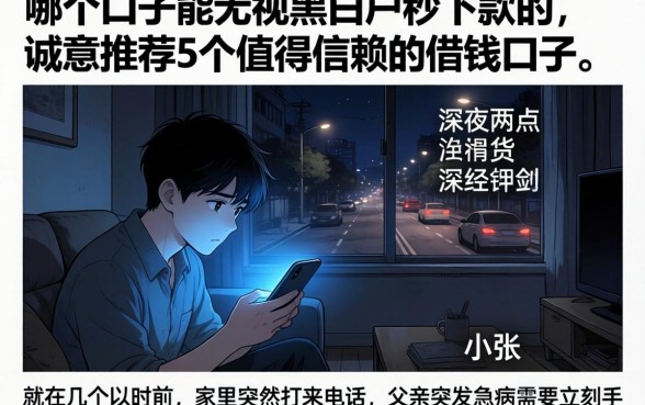 哪个口子能无视黑白户秒下款的，诚意推荐5个值得信赖的借钱口子