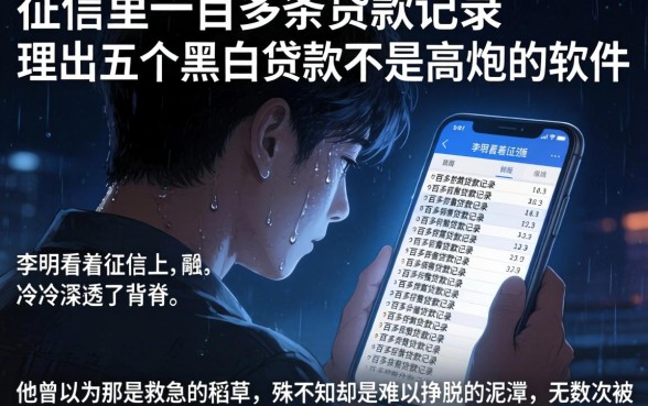 征信里一百多条贷款记录，理出五个黑白贷款不是高炮的软件