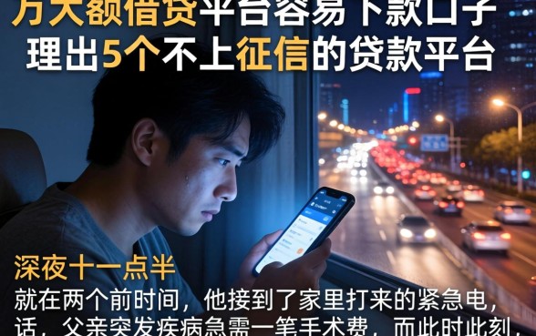 2万大额借贷平台容易下款口子，理出5个不上征信的贷款平台