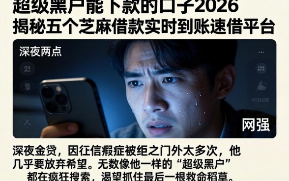 超级黑户能下款的口子2026，揭秘五个芝麻借款实时到账速借平台