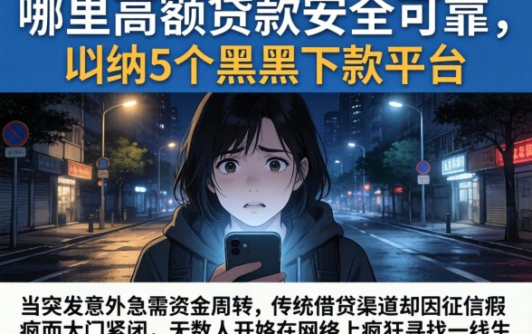 哪里高额贷款安全可靠，归纳5个黑户下款平台