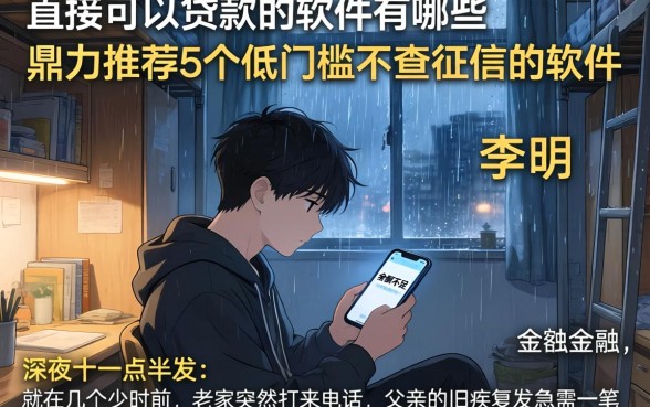 直接可以贷款的软件有哪些，鼎力推荐5个低门槛不查征信的软件