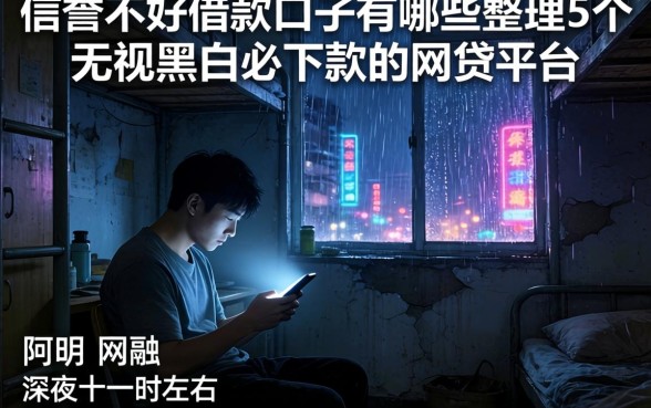 信誉不好借款口子有哪些，整理5个无视黑白必下款的网贷平台