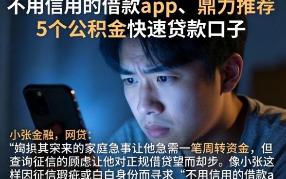 不用信用的借款app，鼎力推荐5个公积金快速贷款口子