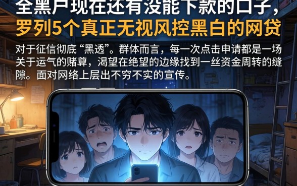 全黑户现在还有没能下款的口子，罗列5个真正无视风控黑白的网贷