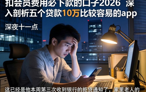 扣会员费用必下款的口子2026，深入剖析五个贷款10万比较容易的app