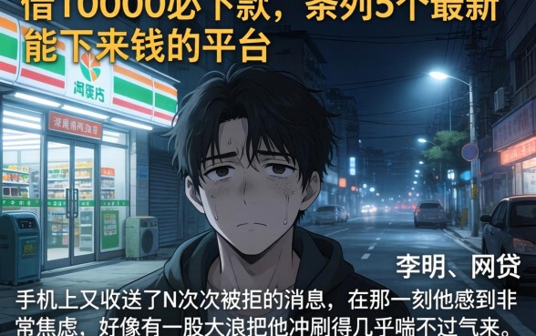 借10000必下款，条列5个最新能下来钱的平台