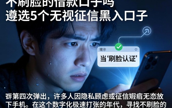 不刷脸的借款口子吗，遴选5个无视征信黑户口子