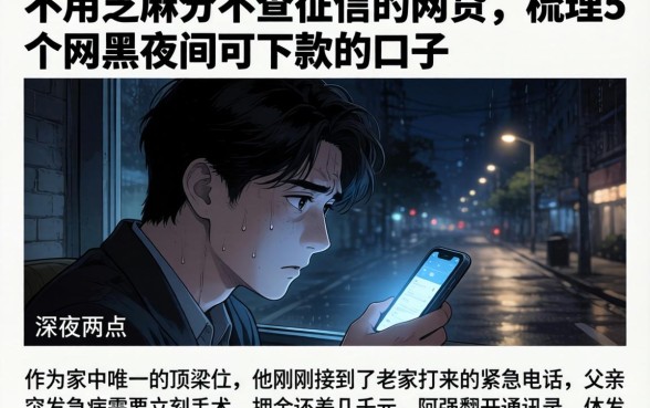 不用芝麻分不查征信的网贷，梳理5个网黑夜间可下款的口子