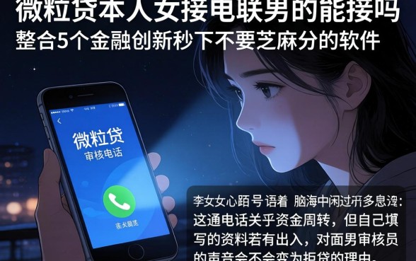 微粒贷本人女接电联男的能接吗，整合5个金融创新秒下不要芝麻分的软件