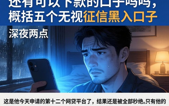 还有可以下款的口子吗吗，概括五个无视征信黑户口子