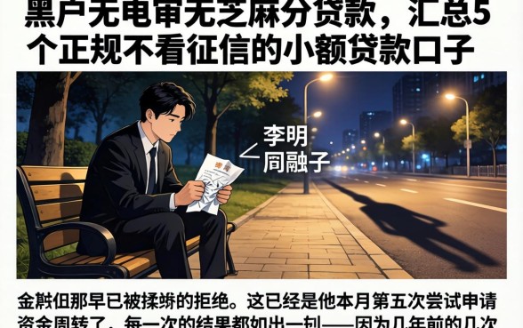 黑户无电审无芝麻分的贷款，汇总5个正规不看征信的小额贷款口子