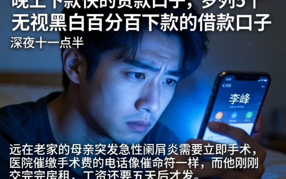 晚上下款快的贷款口子，罗列5个无视黑白百分百下款的借款口子