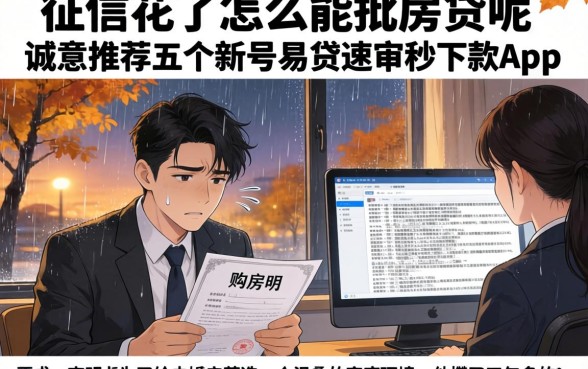 征信花了怎么能批房贷呢，诚意推荐五个新号易贷速审秒下款app