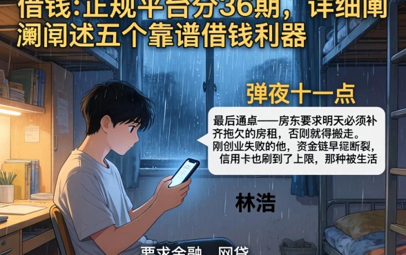 借钱的正规平台分36期，详细阐述五个靠谱借钱利器