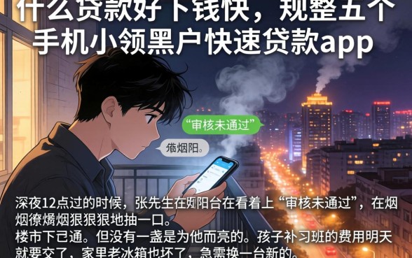 什么贷款好下钱快，规整五个手机小额黑户快速贷款app